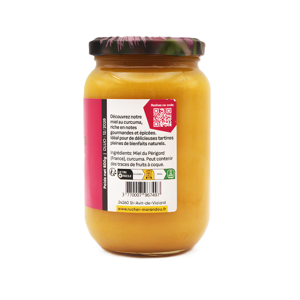 Miel au Curcuma du Périgord 500g – Image 2
